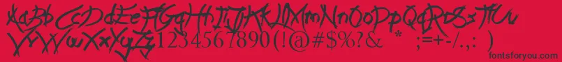 LeapOfFaith Font – Black Fonts on Red Background