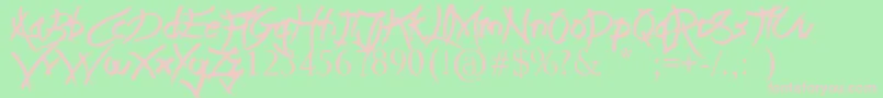 LeapOfFaith Font – Pink Fonts on Green Background