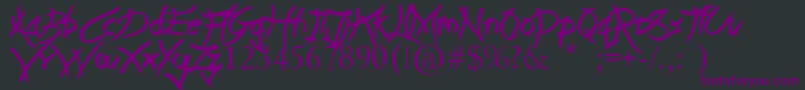 LeapOfFaith Font – Purple Fonts on Black Background
