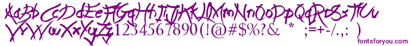 LeapOfFaith Font – Purple Fonts on White Background