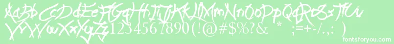 LeapOfFaith Font – White Fonts on Green Background