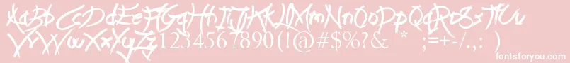 LeapOfFaith Font – White Fonts on Pink Background