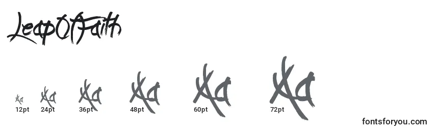 Размеры шрифта LeapOfFaith