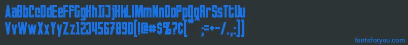 Invaders Font – Blue Fonts on Black Background