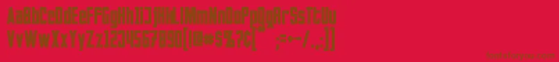 Invaders Font – Brown Fonts on Red Background