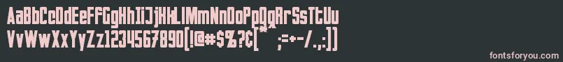 Invaders Font – Pink Fonts on Black Background