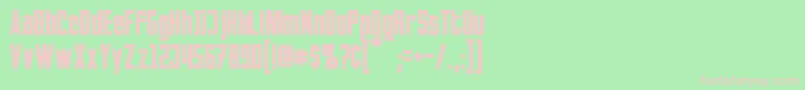Invaders Font – Pink Fonts on Green Background
