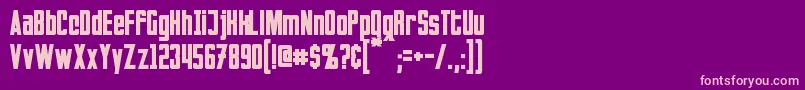 Invaders Font – Pink Fonts on Purple Background