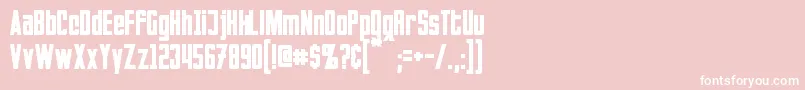 Invaders Font – White Fonts on Pink Background