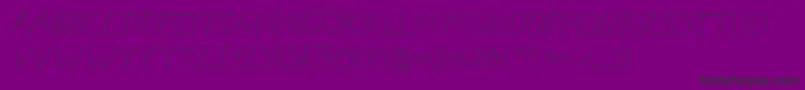 DarbogOutlineItalic-Schriftart – Schwarze Schriften auf violettem Hintergrund