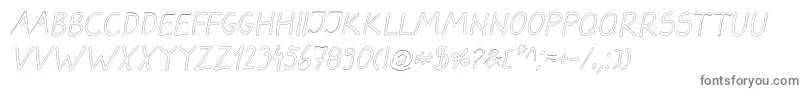 DarbogOutlineItalic-Schriftart – Graue Schriften