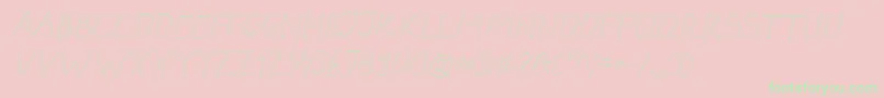 DarbogOutlineItalic-Schriftart – Grüne Schriften auf rosa Hintergrund