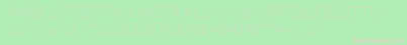 DarbogOutlineItalic Font – Pink Fonts on Green Background