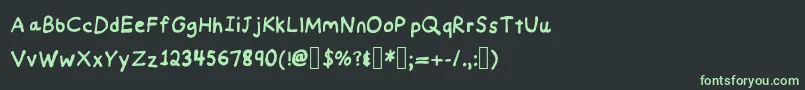 フォントHandwrittenNat29Font – 黒い背景に緑の文字