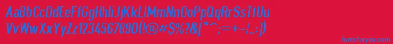 Giveahootextobl Font – Blue Fonts on Red Background