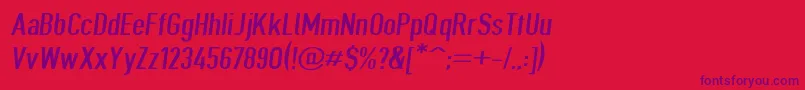 Giveahootextobl-Schriftart – Violette Schriften auf rotem Hintergrund