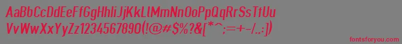 Giveahootextobl Font – Red Fonts on Gray Background