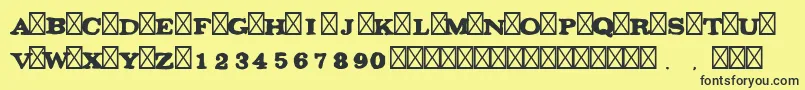 Gaza48 Font – Black Fonts on Yellow Background