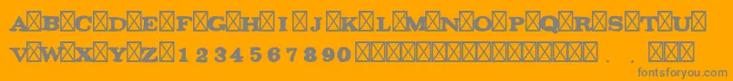 Gaza48 Font – Gray Fonts on Orange Background