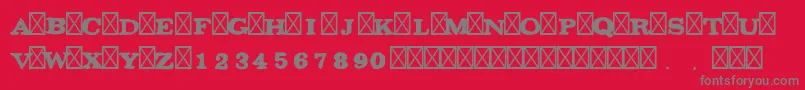 Gaza48 Font – Gray Fonts on Red Background