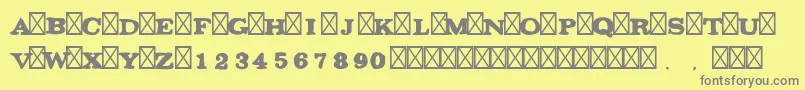 Gaza48 Font – Gray Fonts on Yellow Background