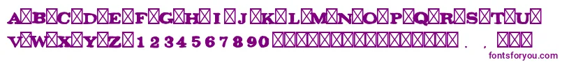Gaza48 Font – Purple Fonts on White Background