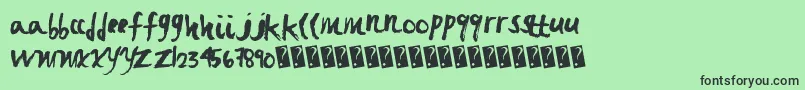 Fastbrush Font – Black Fonts on Green Background