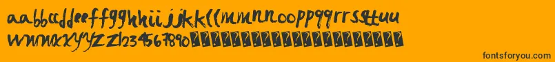 Fastbrush Font – Black Fonts on Orange Background