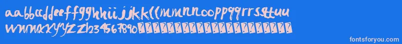Fastbrush Font – Pink Fonts on Blue Background