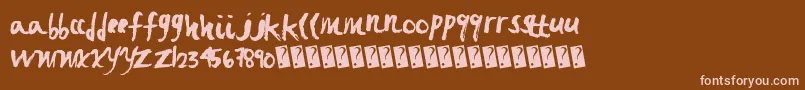 Fastbrush Font – Pink Fonts on Brown Background