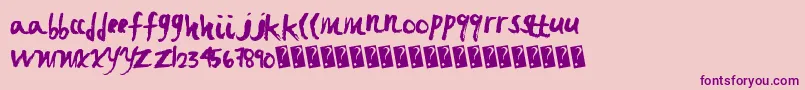Fastbrush Font – Purple Fonts on Pink Background