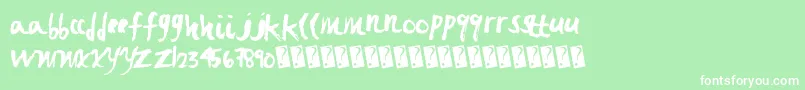 Fastbrush Font – White Fonts on Green Background