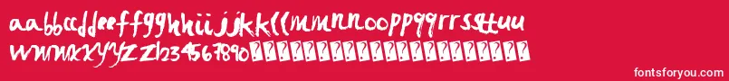 Fastbrush Font – White Fonts on Red Background