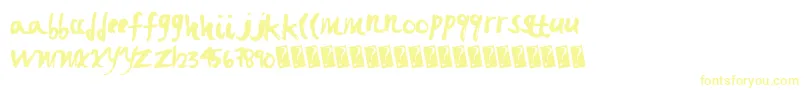 Fastbrush Font – Yellow Fonts on White Background