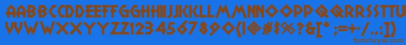 Campgranadanf Font – Brown Fonts on Blue Background