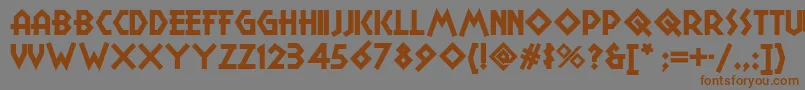 Campgranadanf Font – Brown Fonts on Gray Background