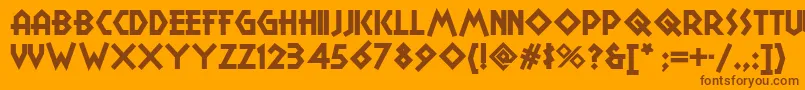 Campgranadanf Font – Brown Fonts on Orange Background