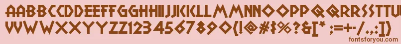 Campgranadanf Font – Brown Fonts on Pink Background