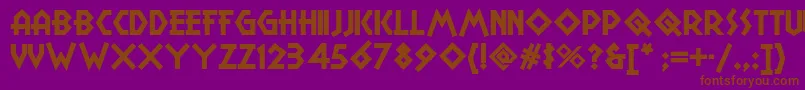 Campgranadanf Font – Brown Fonts on Purple Background