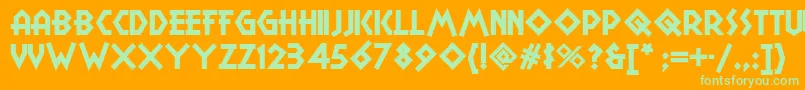 Campgranadanf Font – Green Fonts on Orange Background