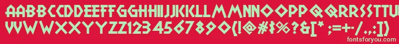Campgranadanf Font – Green Fonts on Red Background