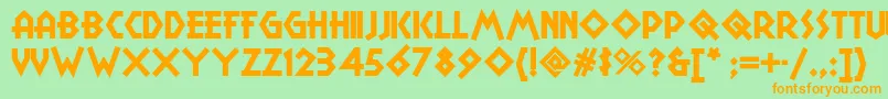 Campgranadanf Font – Orange Fonts on Green Background