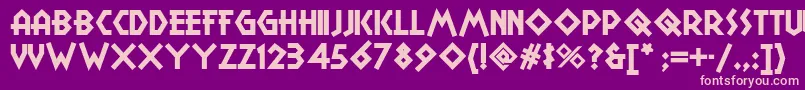 Czcionka Campgranadanf – różowe czcionki na fioletowym tle