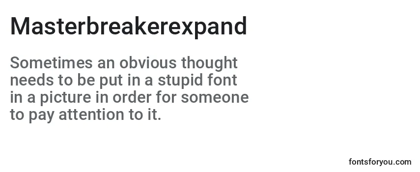 Masterbreakerexpand Font