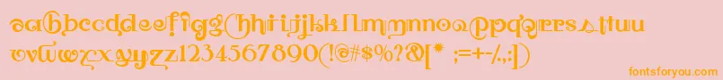 Owah Font – Orange Fonts on Pink Background