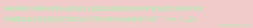 Westdelphiaxtraexpand Font – Green Fonts on Pink Background