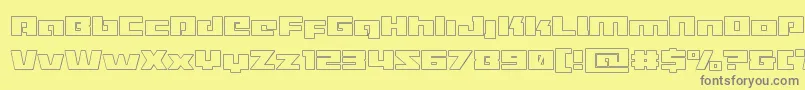 Turbochargeout Font – Gray Fonts on Yellow Background