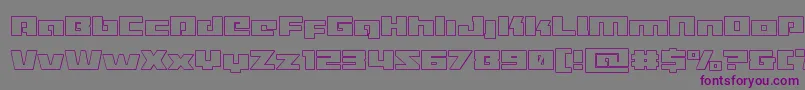 Turbochargeout Font – Purple Fonts on Gray Background