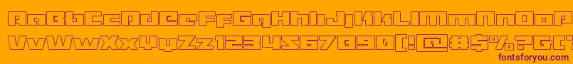Turbochargeout Font – Purple Fonts on Orange Background