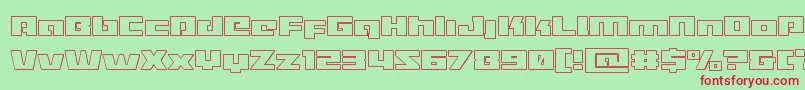 Шрифт Turbochargeout – красные шрифты на зелёном фоне